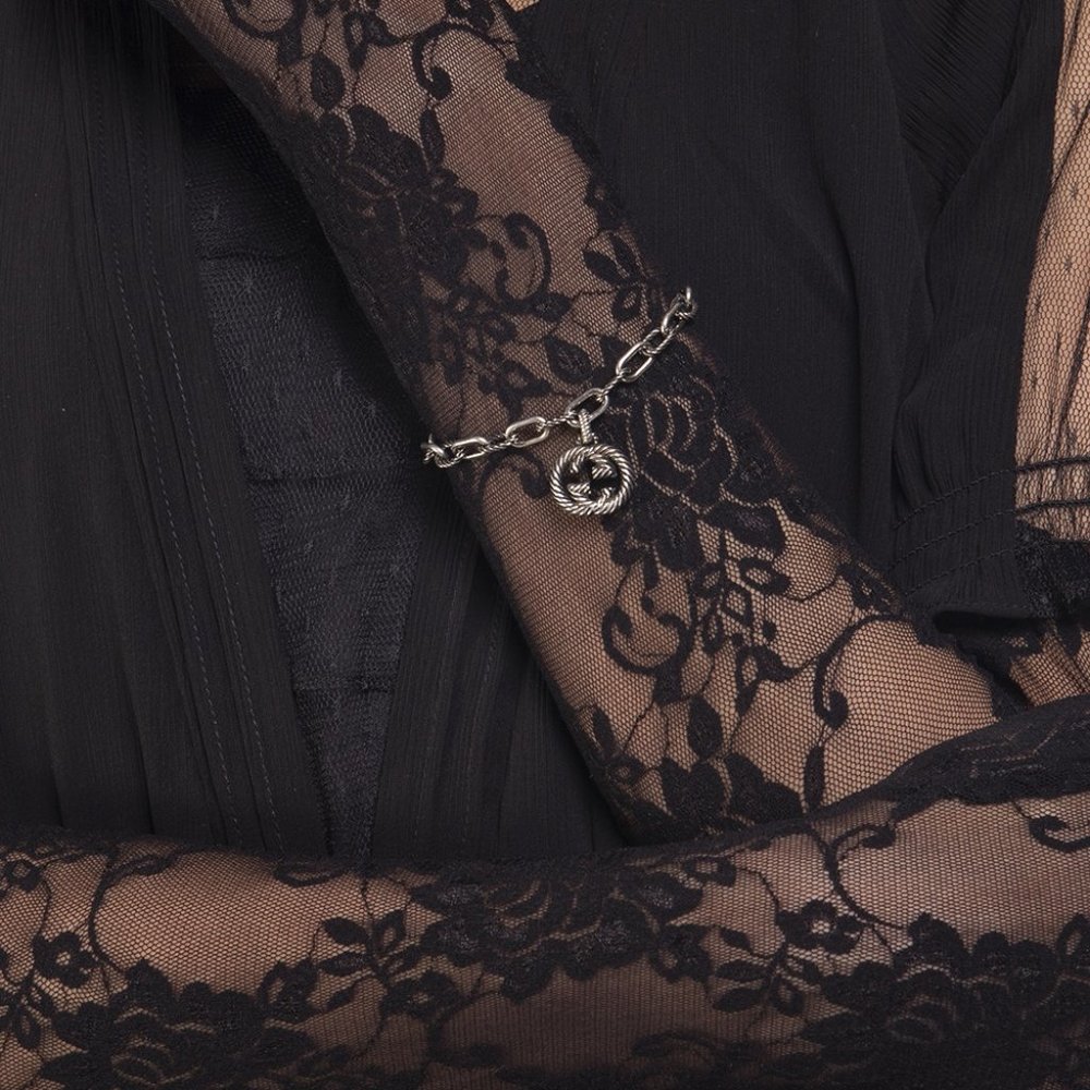 Gucci Silver Bracelet with Interlocking GG Charm - Picture 5 of 7